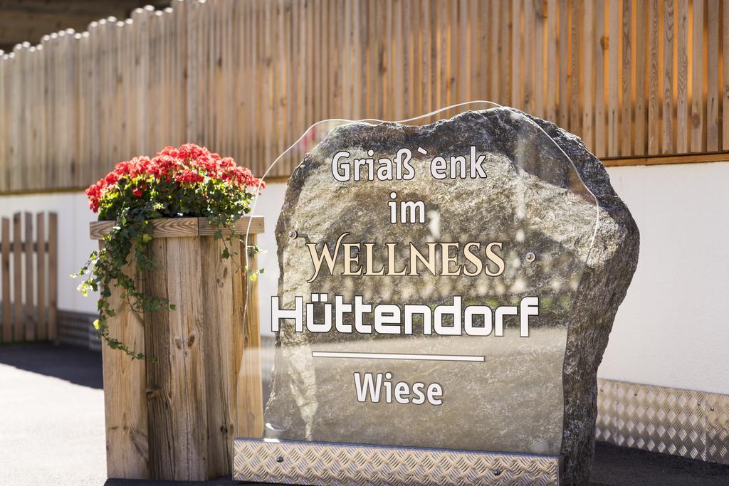 Wellnesshuettendorf Wiese Sankt Leonhard im Pitztal Buitenkant foto